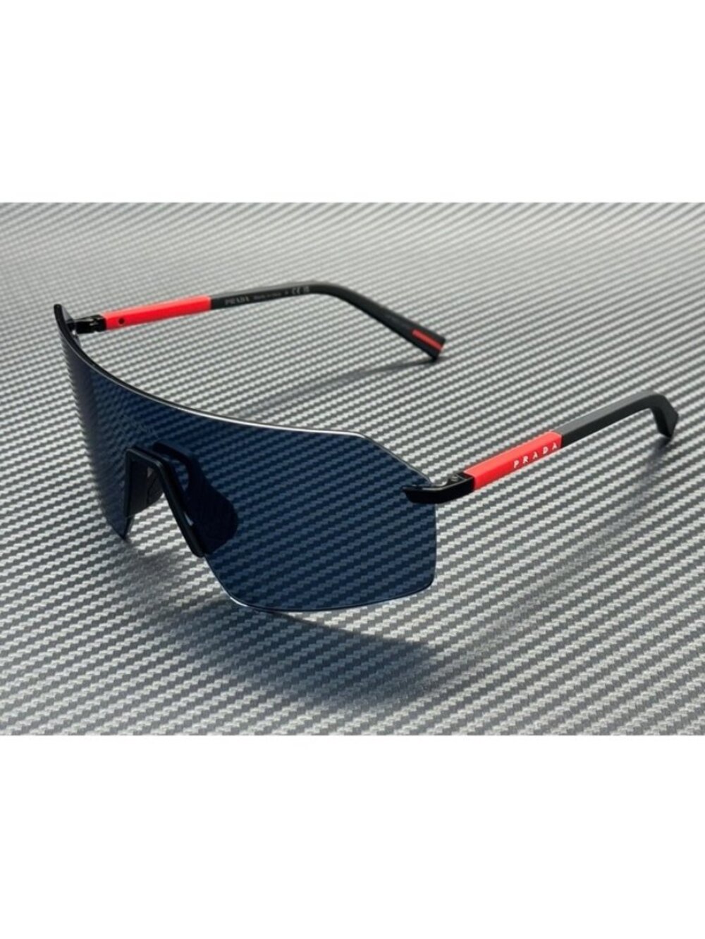 New PRADA LINEA ROSSA Men Black Sunglasses 70-21-130